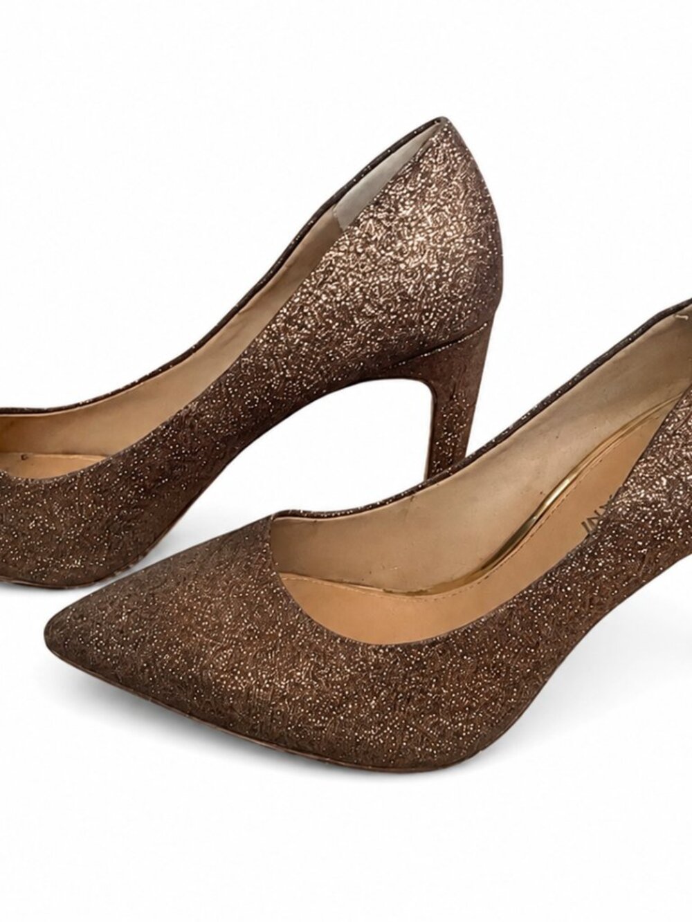 Antonio Melani Rose Gold Metallic Pointed Toe Heels Size 8M